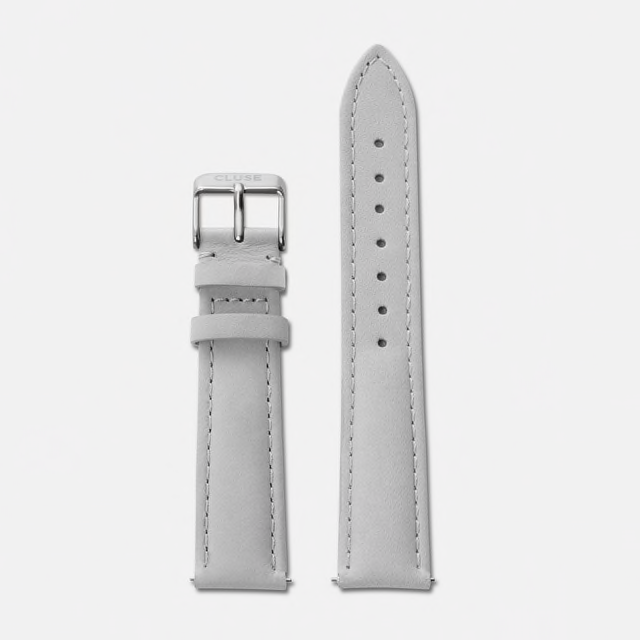 Cluse 18mm Watch Strap Grey Silver Mazins Diamond Jewellers